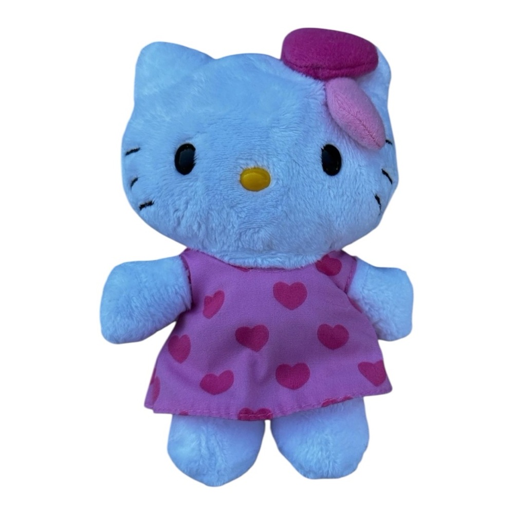 2010 Hello Kitty Plush Pink Hearts Dress Pink Valentines Sanrio Jakks Pacific